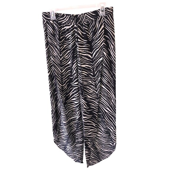 Haute Hippie Tribe Zebra Print Gauze Wide Leg Pant Size M - Picture 3 of 10